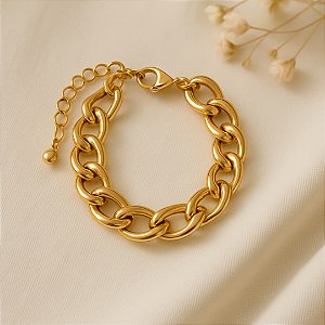 Pulseira Corrente Banhada a Ouro 18K