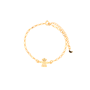 Pulseira Menina com Zircônia Banhada a Ouro 18K