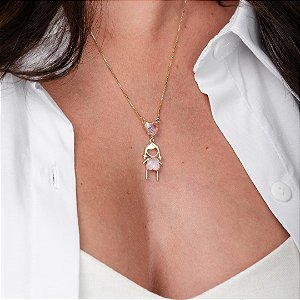Gargantilha Menininha Banhada a Ouro 18K