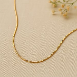 Colar Snake Fina Banhado A Ouro 18K