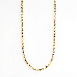 Colar corrente cordão baiano Ouro 18K 80cm