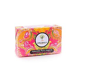 SABONETE EM BARRA PURO VEGETAL FRAMBOESA E ORQUIDEA 90G