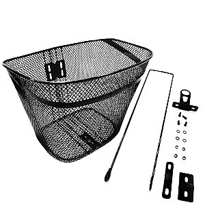 Cesta p/ bicicleta aro 26 Aço cor preta