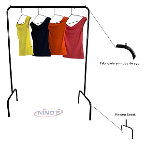 Cabideiro Simples Preto Ninos