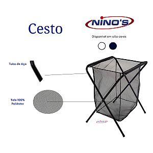 Cesto Para Roupas E Brinquedos Preto Ninos