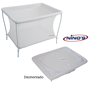 Berço Cercado Desmontável Chiqueirinho Branco Ninos