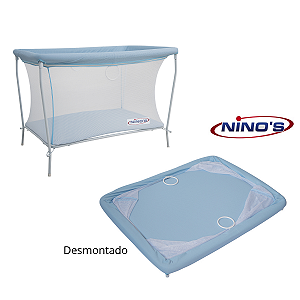 Berço Cercado Desmontável Chiqueirinho Azul Ninos