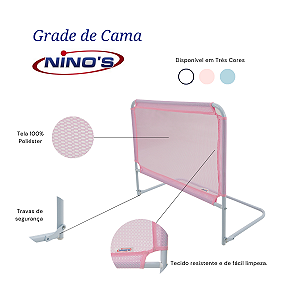 Mini Grade de cama Box Rosa Ninos