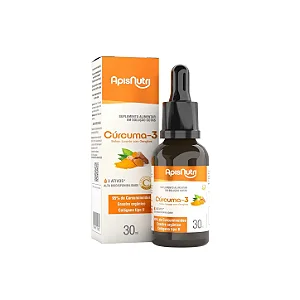 Cúrcuma-3 Gotas 30ml Sabor Laranja com Gengibre ApisNutri