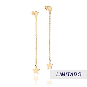 Brinco de estrela pendurado
