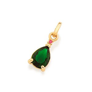Pingente gota verde