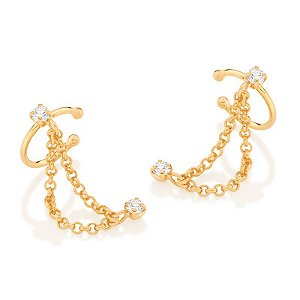 Brinco Ear cuff ponto de luz