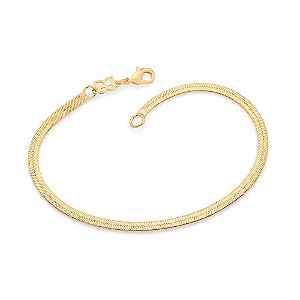 Pulseira fio rabo de rato laminado