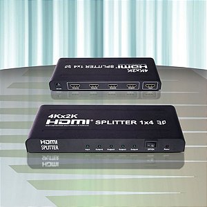 Diamond Cable HE-3114/4K - Divisor HDMI 4K UltraHD com 1 In x 4 Out HDMI com AMP de sinal