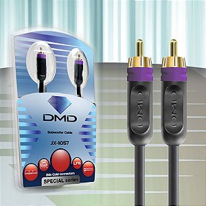 Diamond Cable JX-1057 3 Metros - Cabo RCA para Subwoofer Ativo com Blindagem Dupla