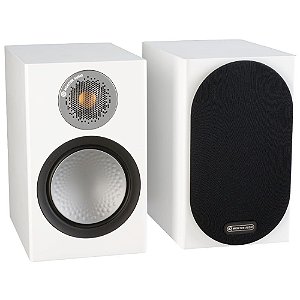 Monitor Audio Silver 50 - Par de caixas acústicas Bookshelf 2-vias para Home Theater Branco Fosco