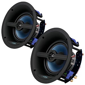 Wave Sound WSR120 - Par de Caixas de Som de Embutir Tela Slim Quadrada 6,5" 120w