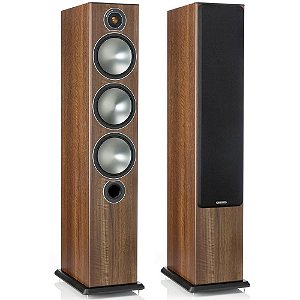 Monitor Audio Bronze 6 - Par de caixas acústicas Torre 2,5-Vias para Home Theater Walnut