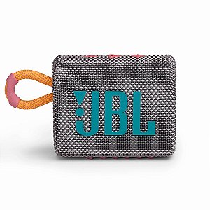 Caixa de Som Portátil JBL GO 3 À Prova D’água IPX 67 Bluetooth 4.2W RMS Cinza