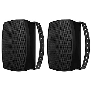 Wave One WOD125 Par de Caixas Acústicas Outdoor e Indoor com Woofer 5,25" 125W IP56 UV Preto