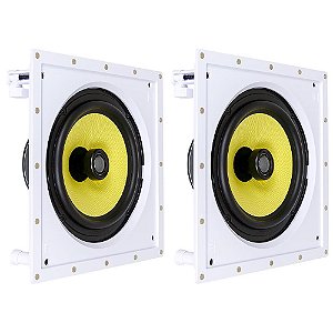 Caixa Acústica de Embutir Angulada JBL CI8S Plus com Tela Magnética Cone de Kevlar 8" Par