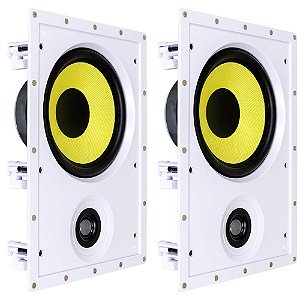 Caixa Acústica de Embutir Angulada JBL CI8R Plus com Tela Magnética Cone de Kevlar 8" Par