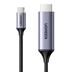 Cabo de Alta Qualidade Usb-C para Hdmi Fêmea Ugreen 4K60hz 1,5 Metros Preto