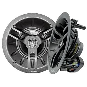 Wave One WPI2006 Caixa Acústica de Embutir Angulada Premium 6,5" 200W Tela Quadrada Unidade