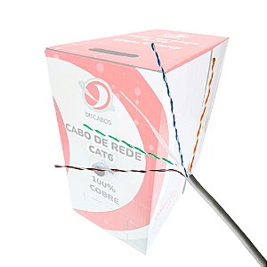 Cabo de Rede de Alta Velocidade UTP CAT6 1 Gbps  Discabos Azul 305 Metros