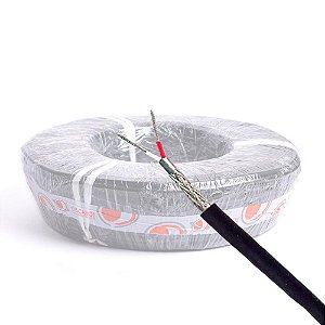 Cabo Stereo de Alta Qualidade Baixa Interferência Discabos 2×0,30mm²  Pro Rolo 100 metros