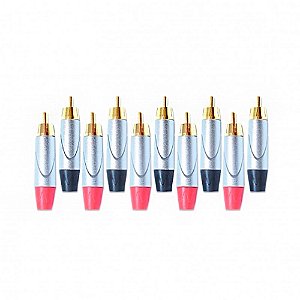 kit Plug RCA Pro Discabos Alta Qualidade  PT/VM RCA kit 10 peças.
