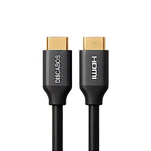 Cabo HDMI Platino 4K HDR 60Hz Discabos Cobre Alta Qualidade OFC 1.5M Cinza