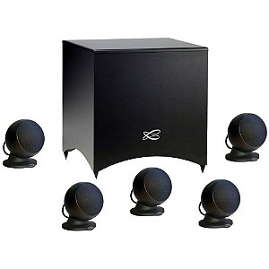 Sistema de Som Home Cinema 5.1 Cabasse Alcyone 3 com Subwoofer Ativo de 100W RMS + Caixas Satélites de 50W RMS Preto