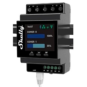 Rele Inteligente Shelly Pro Dual Cover PM Trilho DIN 2 Canais Wi-Fi Ethernet
