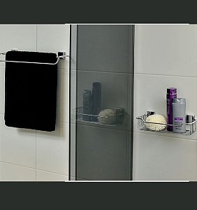 Toalheiro duplo 45cm - Inox