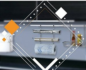 Suporte para rolos papel - Toalha/Aluminio/PVC