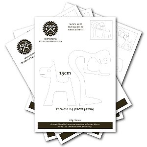 Molde para Impressão - Menino em Pé com Cachorro