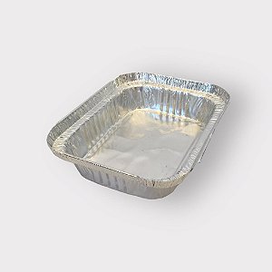 Bandeja de Alumínio Retangular Com Tampa T090 240ml Caixa Com 200unidades Térmica