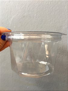 Pote Redondo Diamante G771d Com Tampa Articulada 450ml Caixa Com 200 Unid Galvanoteck