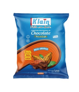 Cobertura Chocolate Meio Amargo em Lascas Pacote de 1,010KG Klain