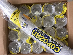 COPO DESCARTÁVEL 250ML TRANSPARENTE PS CX 2000  COPOZAN