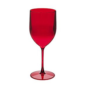 TACA GENOVA PS 400ML-VERMELHO TRANSPARENTE
