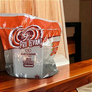 G302 Pote Retangular 700ml Freezer e Microondas Kit Com 10cj Galvanoteck