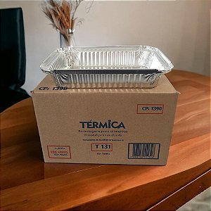 Bandeja De  Alumínio Retangular T131 730ml Sem Tampa Caixa Com 100 Unidades Termica