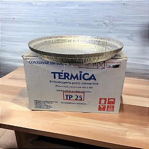 Forma Aluminio  Pizza Tp25 Sem Tampa 25cm Caixa  Com100 Formas Termica