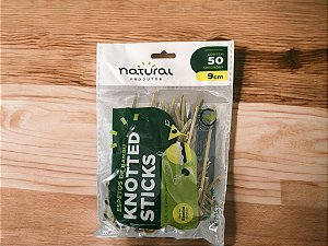 ESPETOS DE BAMBU KNOTTED STICKS 9CM 50UN NATURAL PRODUTOS