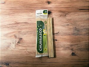 Espeto De Bambu 25cm Pacote Com 50 Palitos Natural
