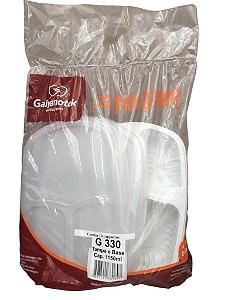 Bandeja 3 Divisoes G330 Freezer E Microondas Branca 1150ml Kit Com 10cj Galvanoteck