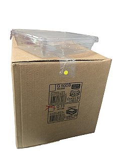 Bandeja Retangular Multiuso Cristal Pet G73 Caixa Com 100cj Galvanotek