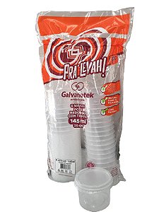 Kit Pote E Tampa G307 Sf 145ml Pp Kit Com 25potes Redondo Freezer E Microondas Galvanotek